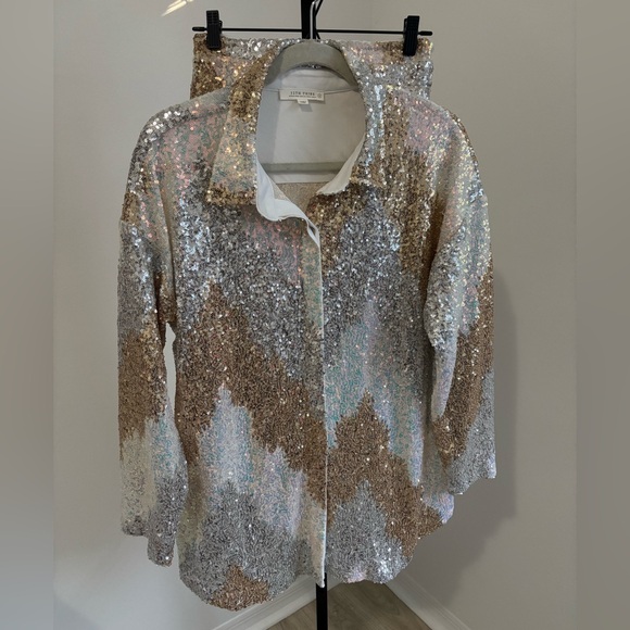 12th Tribe Cream Button-Up Shirt and Skirt set - Picture 5 of 7